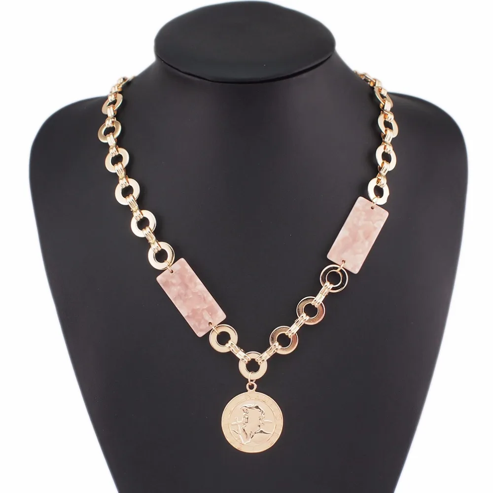 MANILAI набор акриловых ожерелий с подвеской для женщин ручной работы эффектные