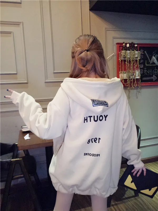 Женские толстовки с капюшоном Ins Super Fire Осенние 2018 новые стильные женские свитера