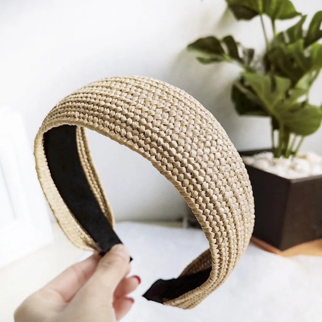 Однотонная модная повязка для волос с узлом 1 шт. вязаная в рубчик девочек бантом