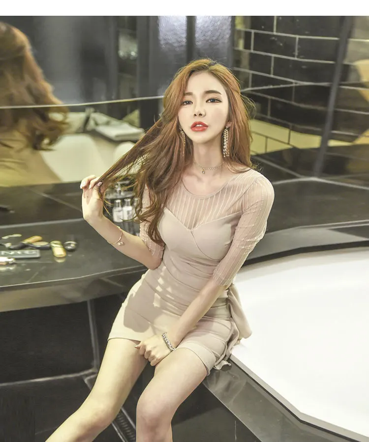 2018 Весна Для женщин платья корейский стиль Мода Перспектива Чистая Пряжа тонкий