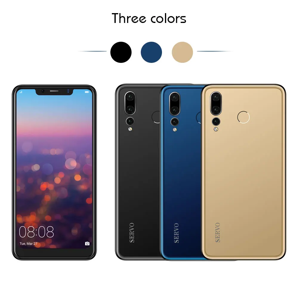 SERVO P20 смартфон 6,1" 18:9 u-образный дисплей 4G LTE мобильный телефон MTK6739 Android 8,1 двойная задняя камера отпечатков пальцев МП