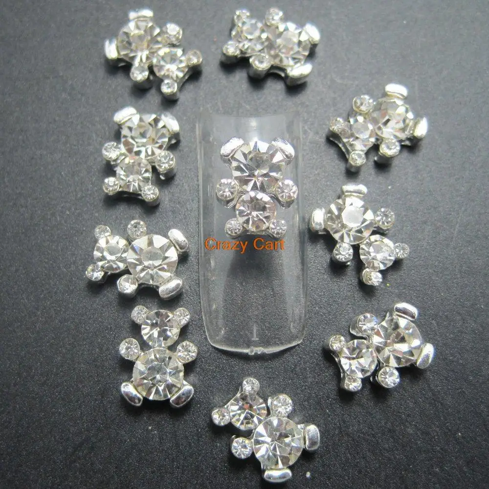 10PCS Fashion Nail Art 3d Alloy Rhinestones DIY Decorations Wholesale Q260|decor| |