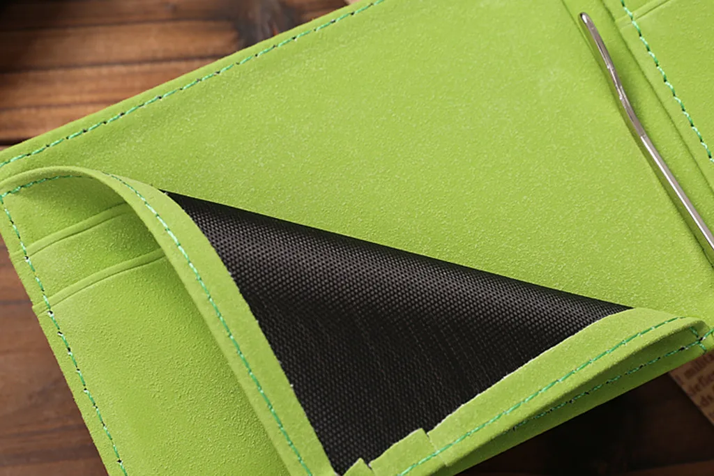 Мужская сумка со слотом для долларов тонкий кожаный мини кошелек с ID картой