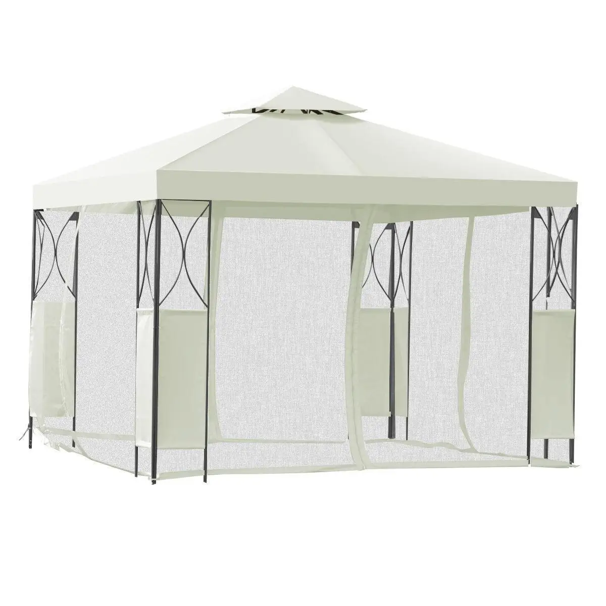 Goplus 2 Tier 10 'X10 'беседка навес тент палатка для свадьбы стальная веранды сад