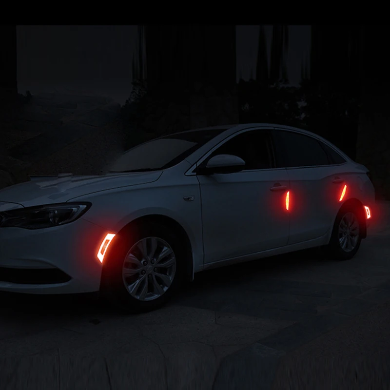 Car door wheel eyebrow Reflective sticker for Mercedes Benz Class A B CLA GLA C E CLS S SLC SL GLC | Автомобили и мотоциклы