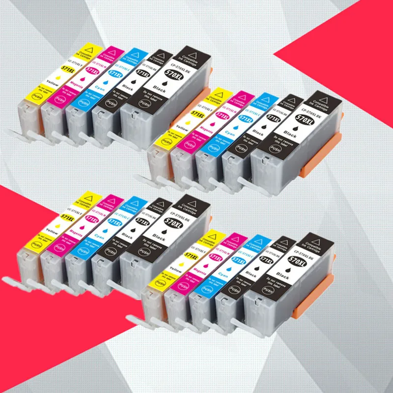 

20PK PGI570 PGI-570 CLI-571 совместимый картридж с чернилами для Canon PIXMA MG5750 MG5751 MG5752 MG5753 MG6850 MG6851 MG6852 принтер