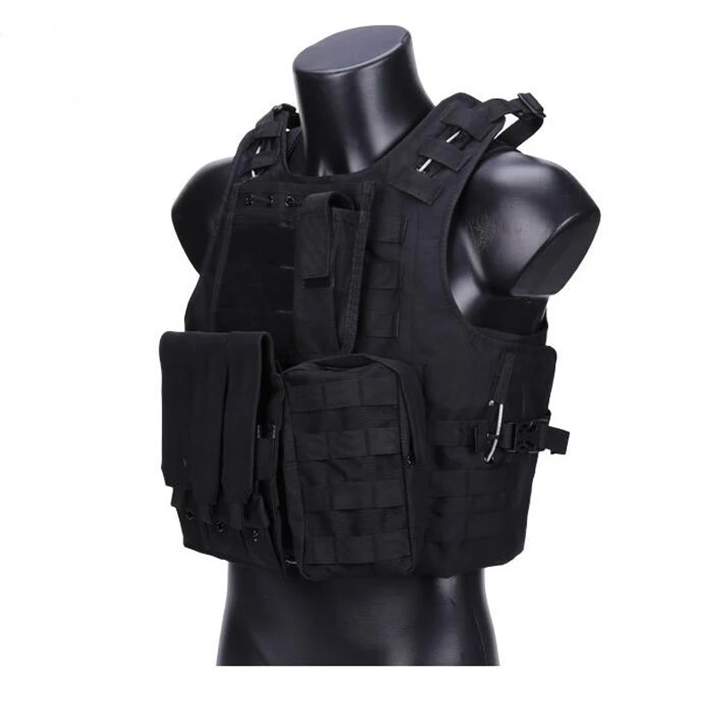 Black USMC Камуфляжный военный армейский защитный жилет Molle тактический жилет-амфибия Пейнтбол страйкбол охотничий жилет Nody Armor - Цвет: Black