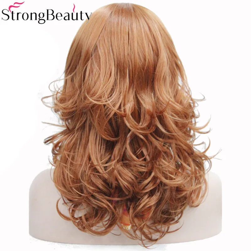 StrongBeauty синтетические парики со средними кудрявыми волосами черный блонд