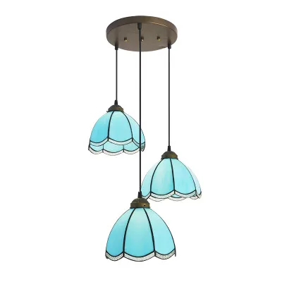 Подвесные светильники Тиффани в средиземноморском стиле витражные лампы с 3