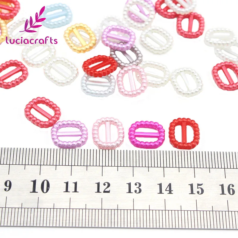 Lucia crafts 24 шт/100 шт 12,5*10,5 мм акриловые бусины имитация жемчуга Пряжка для шитья одежды бант DIY украшения аксессуары F0303