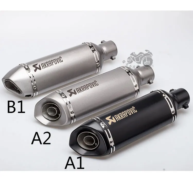 51 мм мотоцикл Akrapovic Модифицированная выхлопная труба косой маленький шестиугольный алюминиевый сплав нержавеющая сталь имитация углеродного волокна