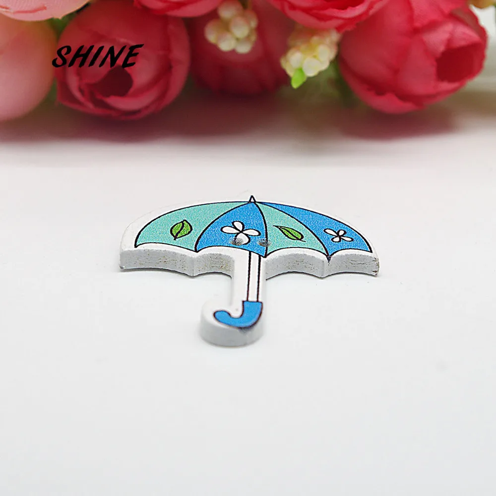 Блестящее дерево Швейные Кнопки зонтик для скрапбукинга красочные разные на два