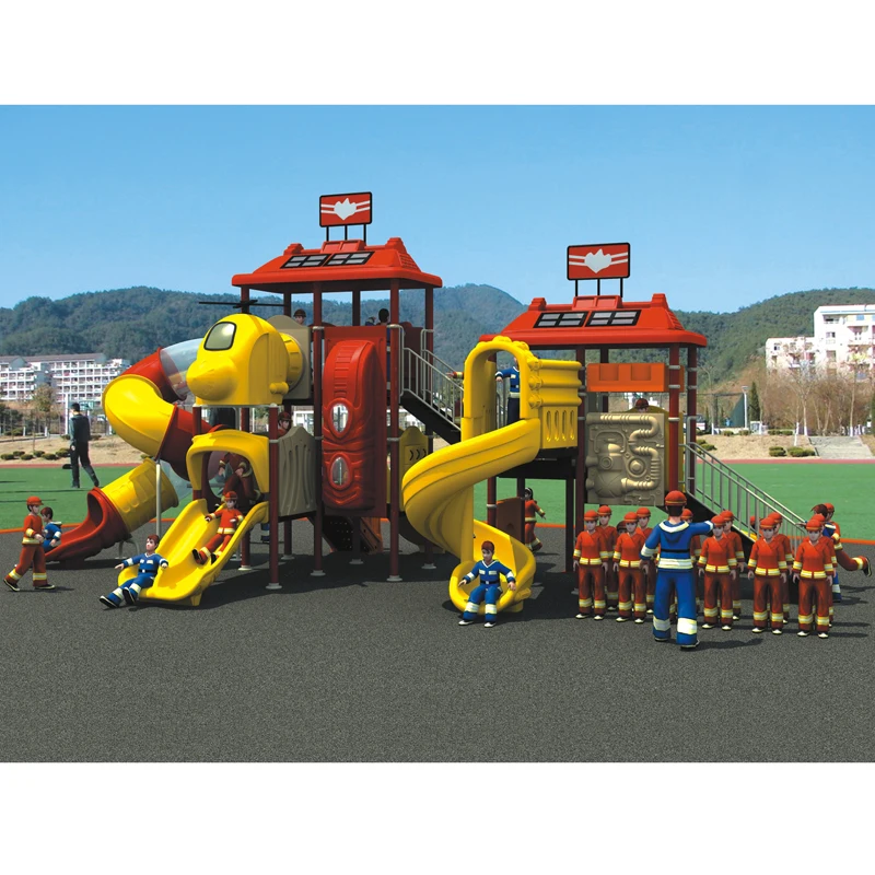 2017 Fire series big play structure amusement park outdoor playground for kids YLW-OUT1655