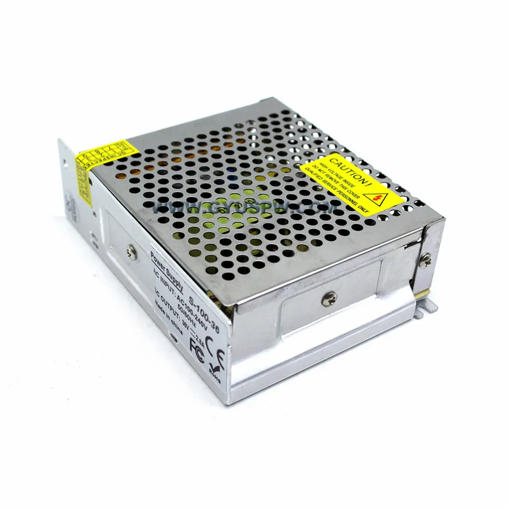 Одиночный выход импульсный источник питания DC 36V 2.8A 100W драйвер 110V 220V AC к SMPS для