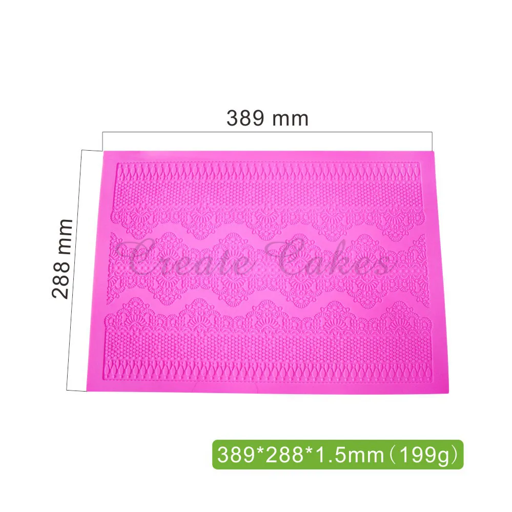 Chantilly Cake Lace Mold for Wedding Cake Decoration Silicone Fondant Moulds Sugar Mat Decorating Tools DIY Bakeware BLM-15