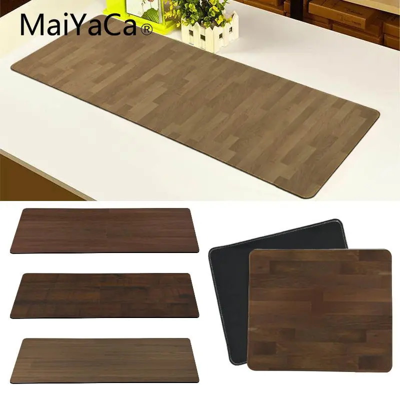 

MaiYaCa High Quality Wooden Floor gamer play mats Mousepad Unique Desktop Pad Game Lockedge Mouse pad