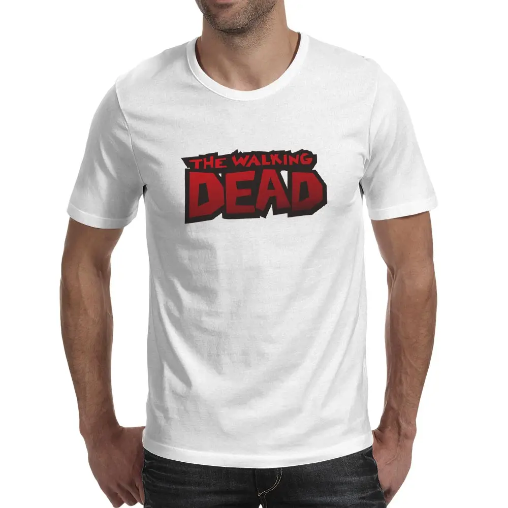 The Walking Dead красный слова Прохладный Дизайн логотип Футболка Забавный Футболки