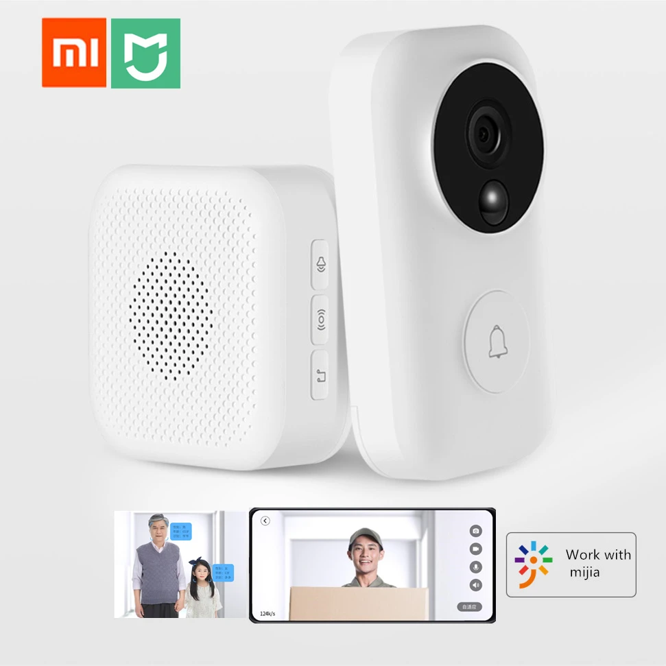 Xiaomi Zero AI распознавание лица 720P ИК Ночное Видение Mi видео дверной звонок