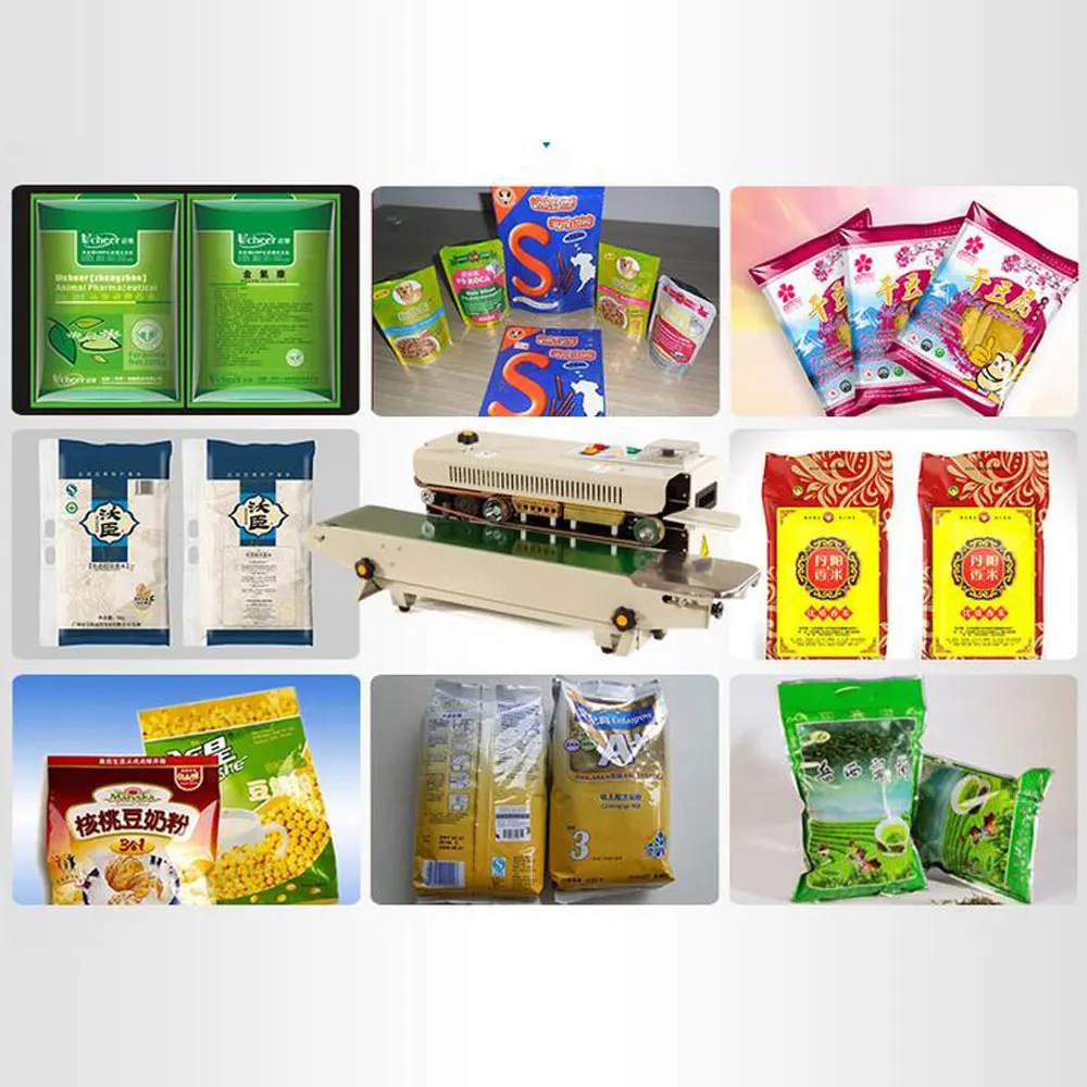 

220V/110V Film Sealing machine Automatic Horizontal Solid Ink Continuous PVC Bag Sealer Band Sealer Continuous Sealing Machine