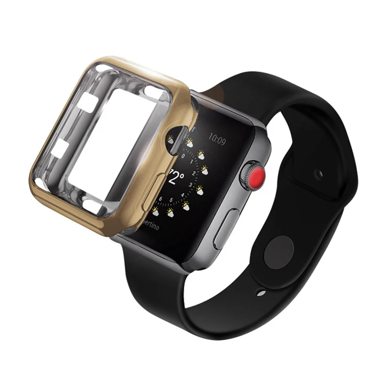 Золотой Защитный чехол для экрана Apple Watch 4 3 для Iwatch 42 мм 44 мм 38 мм 40 мм ударопрочный защитный чехол - Цвет: Золотой