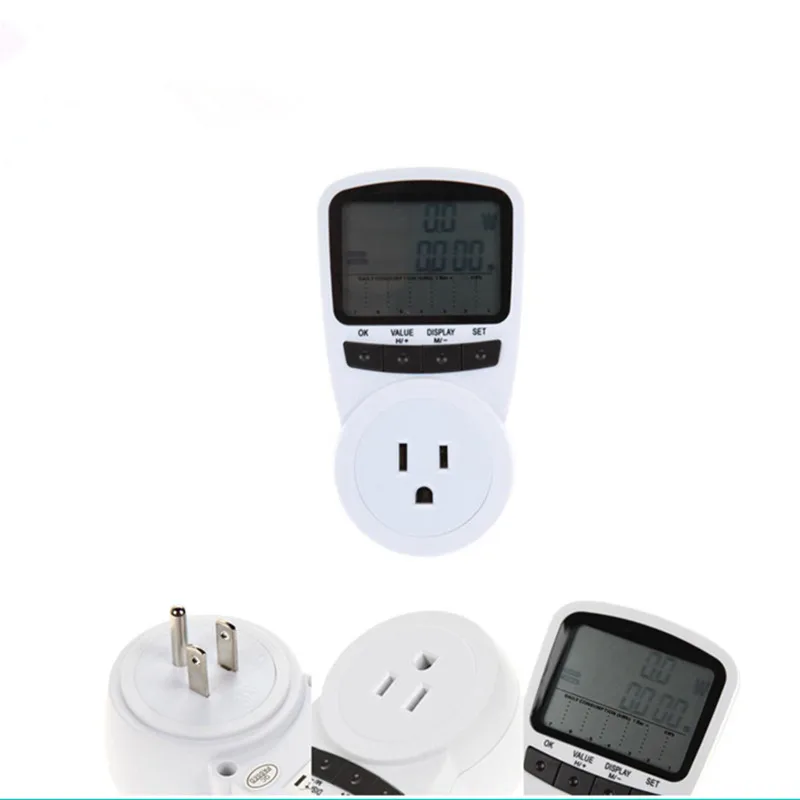 US Plug цифровой анализатор напряжения измеритель мощности счетчик энергии