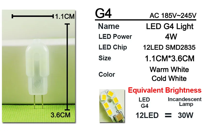 6 шт с регулируемой яркостью(12 V/220 V Мини светодиодный G4 COB Светодиодный лампа 4 Вт 6 Вт DC/AC 360 угол люстра Замена галогеной лампада ампулы Bombilla