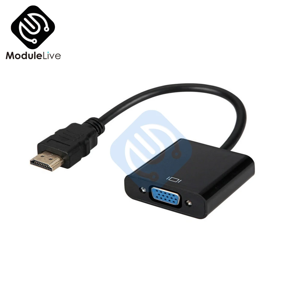 720P 1080P HDMI штекер VGA гнездо видео конвертер адаптер кабель для ПК ноутбука DVD RGB HDTV
