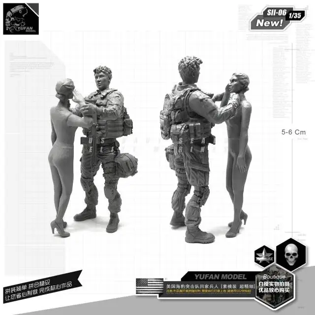 

1/35 US Commandos and Wives Resin Soldiers SII-06
