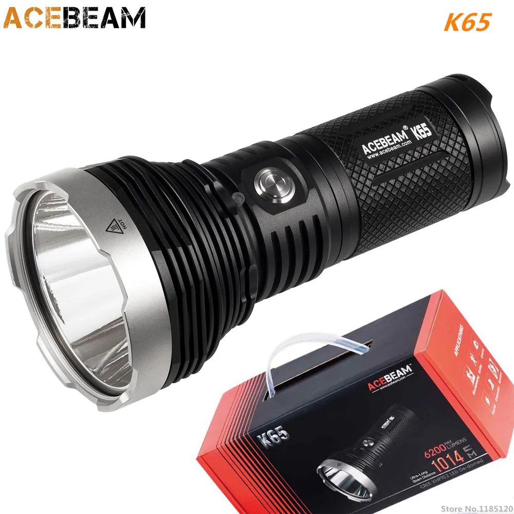 Acebeam K65 ручной фонарь CREE XHP70.2 de moed светодиодный Макс 6200 люмен 257000cd расстояние луча