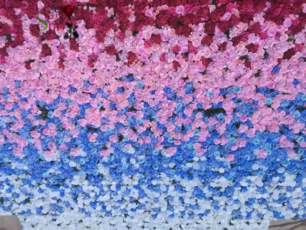 

SPR Бесплатная доставка 10 шт./лот искусственные розы и пионы и Гортензия цветок стена свадьба фон Искусственные цветы аранжировки