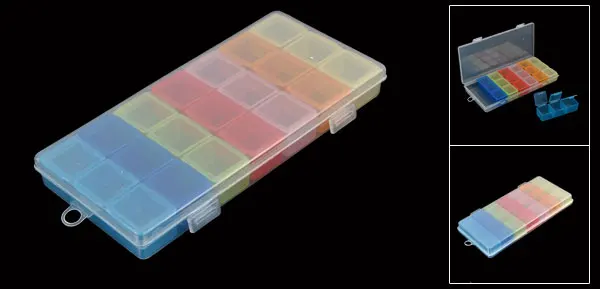 UXCELL Съемная 21 Щели Еженедельный Капсулы Таблетки Хранения Дело Box Многоцветный |