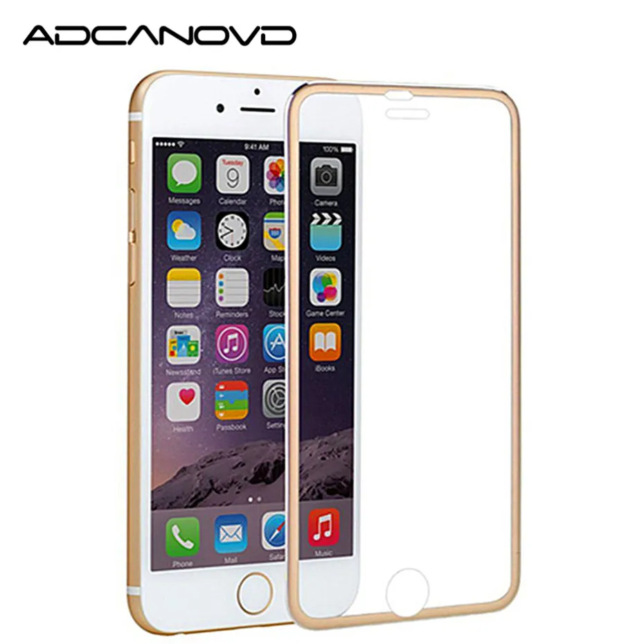 2 шт 3D закаленное стекло из алюминиевого сплава для iphone 8 7 6 6s plus полноэкранная