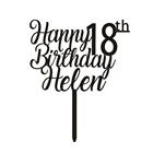Индивидуализированная искусственная кожа, искусственная кожа, деревянный Топпер для дня рождения, подарок на день рождения, индивидуальный дизайн с любым именем и возрастом
