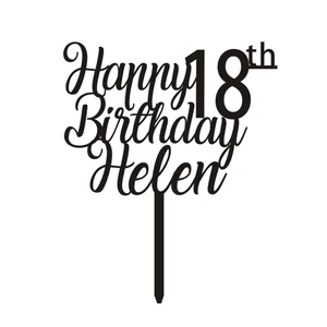 Индивидуализированная искусственная кожа, искусственная кожа, деревянный Топпер для дня рождения, подарок на день рождения, индивидуальный дизайн с любым именем и возрастом