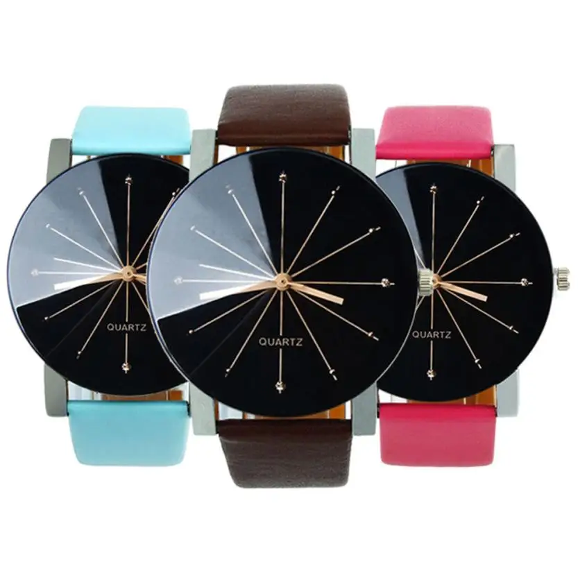 2018 новые часы женские кожаные аналоговые кварцевые Reloj Mujer круглые с чехлом