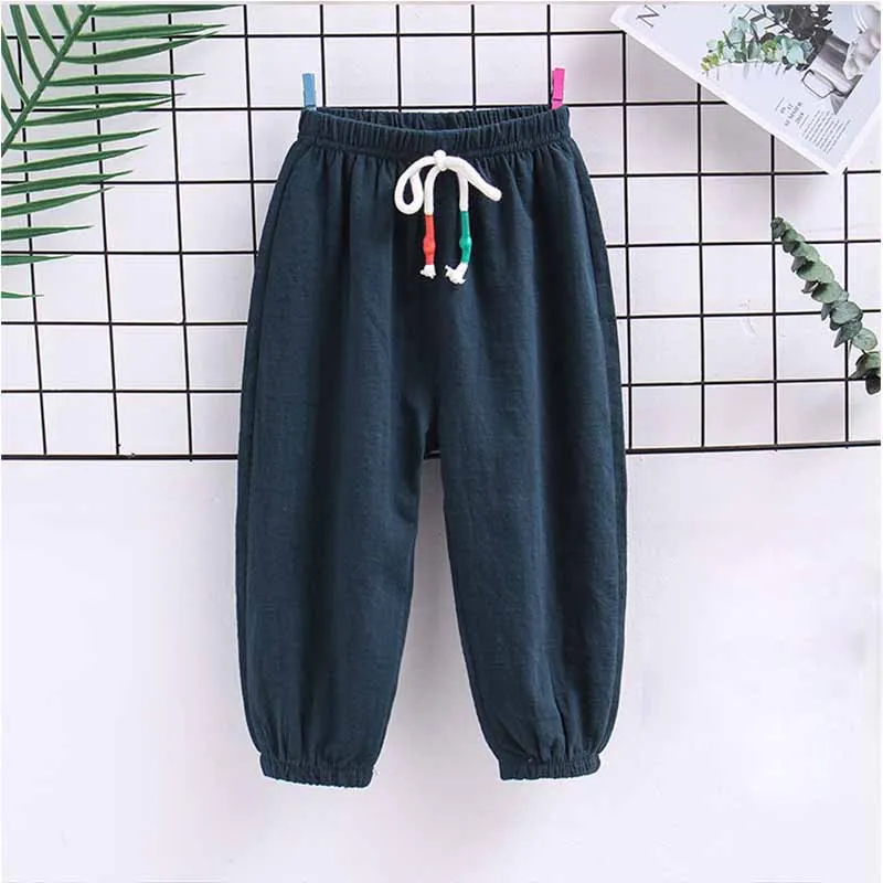 Штаны для маленьких мальчиков 2019 г. Летние однотонные повседневные хлопковые
