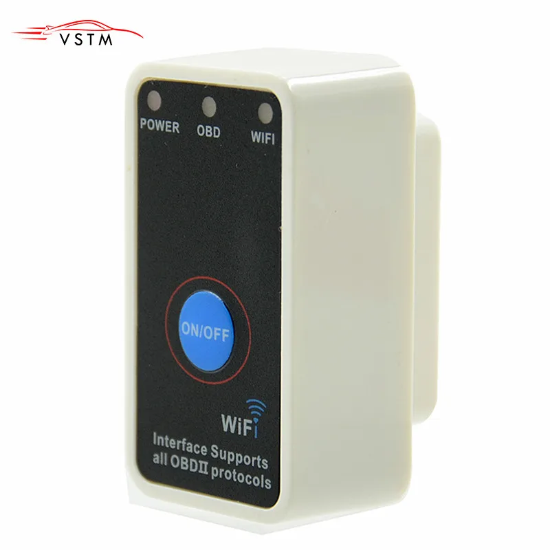 Super Mini ELM327 Wifi ELM 327 2016 Новый Белый OBD2 OBD ii CAN BUS диагностический инструмент +