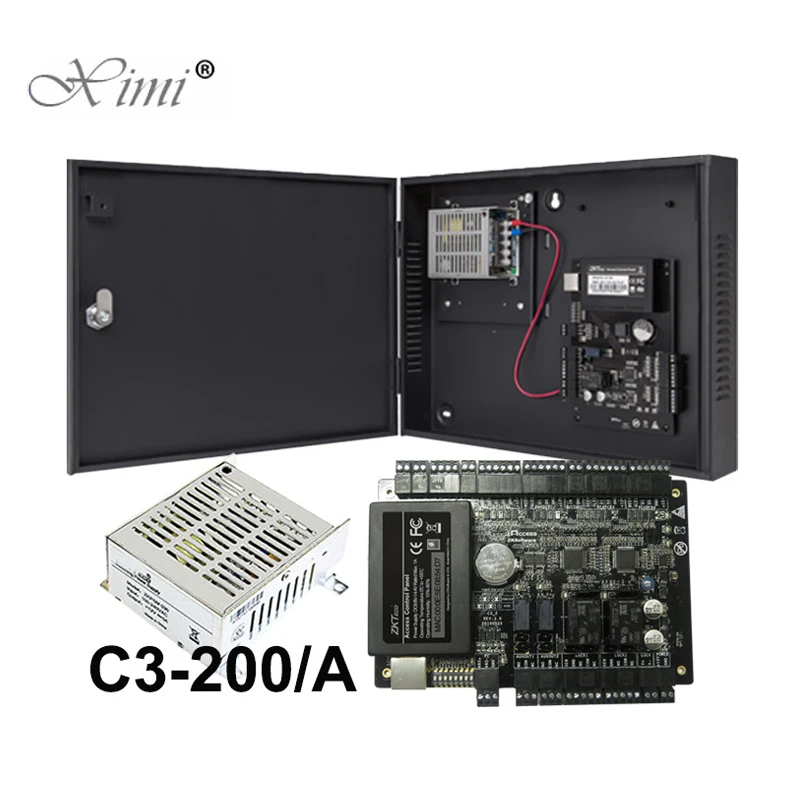 C3 200 двухдверная панель контроля доступа ZK TCP/IP система допуска к двери с блоком