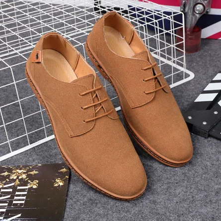 khaki Reetene/мужская повседневная обувь г. Обувь из флока Мужская модная весенняя Мужская обувь удобная летняя обувь для мужчин на плоской подошве размера плюс 38-48 - Цвет: khaki