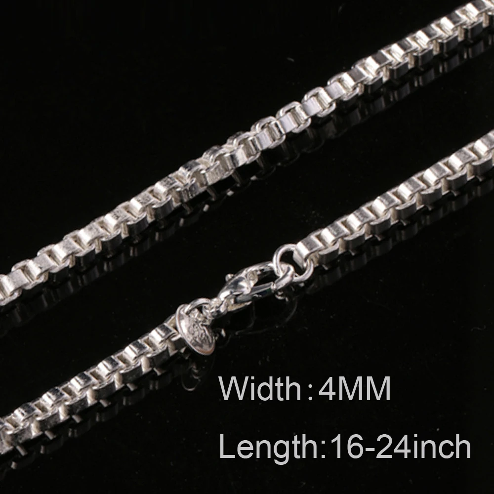 Мужское серебряное тонкое звеньевое ожерелье 1 мм 4 для подвески хит продаж