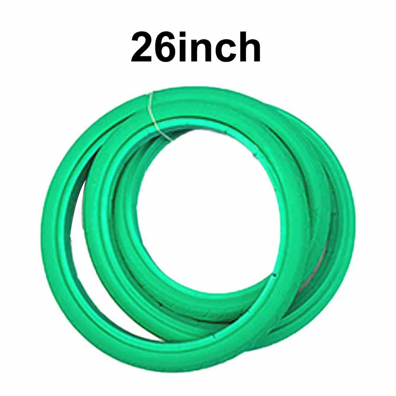 Green-70023C Бескамерные Твердые надувные шины для велосипеда, взрывозащищенные велосипедные шины с фиксированной передачей, многоцветные шины для города, 700x23C 24*1 3/8 - Цвет: Green-70023C