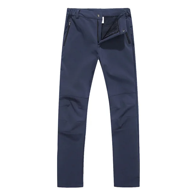 Women Navy Blue JACKSANQI для мужчин и женщин Зимние флисовые походные брюки для спорта на открытом воздухе ветрозащитные тепловые походные спортивные брюки RA230 - Цвет: Women Navy Blue