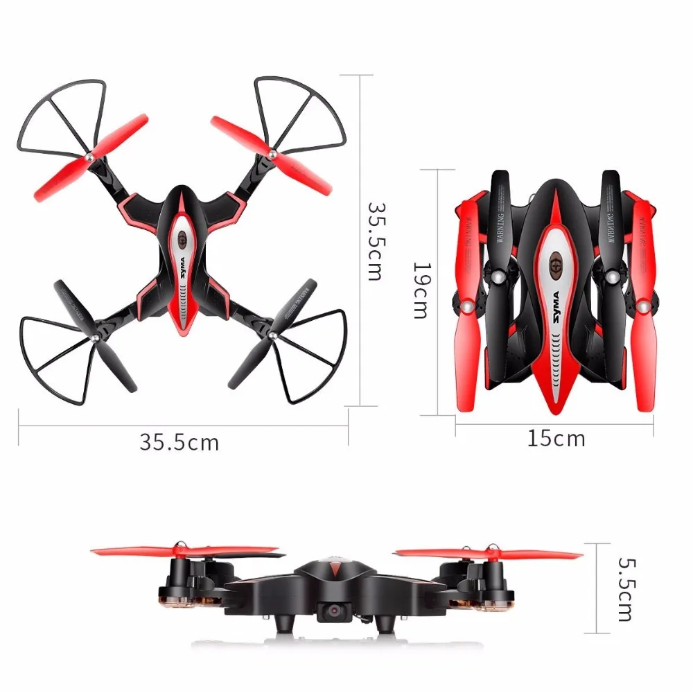 Syma X56W складной Радиоуправляемый квадрокоптер с HD Wi Fi камерой 4 канальный
