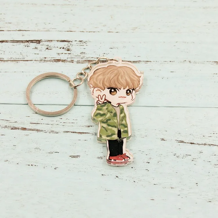 MARK GOT7 альбом Джексон JB MARK пластик Q стиль рисунок персонализированный брелок для ключей брелок кулон брелок - Цвет: MARK