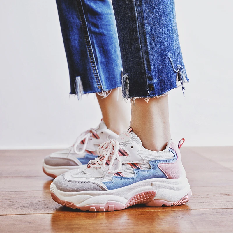 Лидер продаж 2020 Весенняя модная женская повседневная обувь сетчатые дышащие