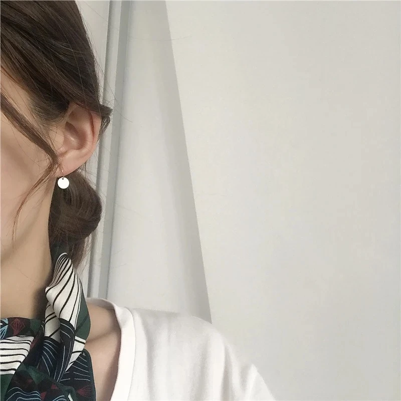 Серьги из стерлингового серебра 925 пробы, золотые и серебряные Простые круглые серьги, трендовые геометрические женские серебряные серьги, ювелирные изделия