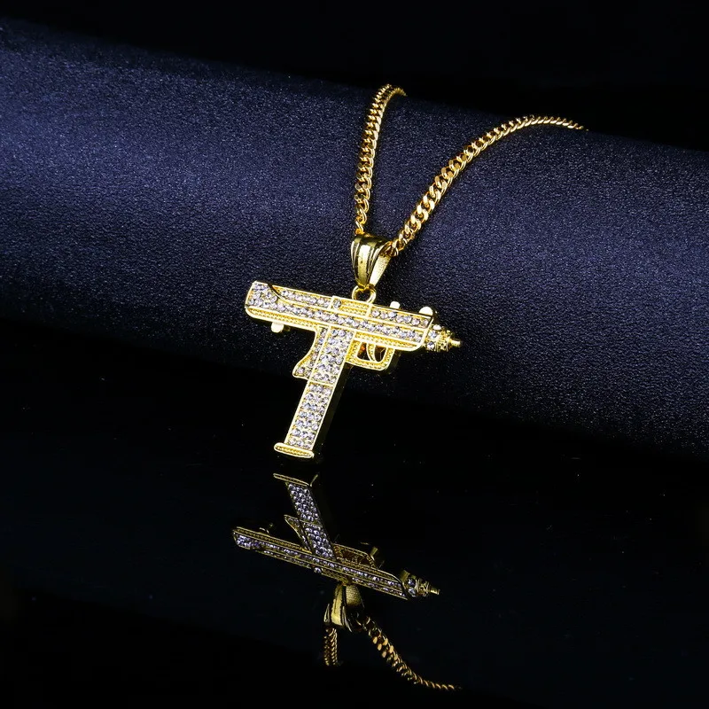 Iced Out кулон цепочки и ожерелья с Золотая цепочка для мужчин новая мода хип хоп ювелирные изделия кубинской цепи