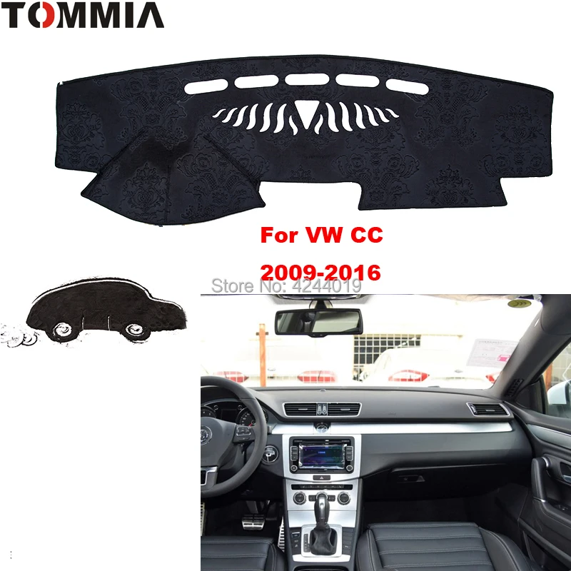 

TOMMIA Dashboard Cover Dash Mat for Car Sun Shade ANTI-UV Dash Pad Car Dashboard Mat For Volkswagen CC 2009-2016