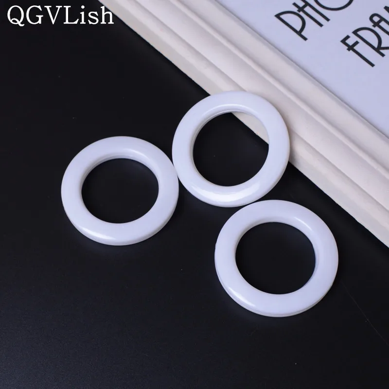 QGVLish 80Pcs Curtian Ring Mute Roman Rings Curtain Accessories Punch Circle Silencer Curtain Rods Ring Top Eyelets Buckle Decor