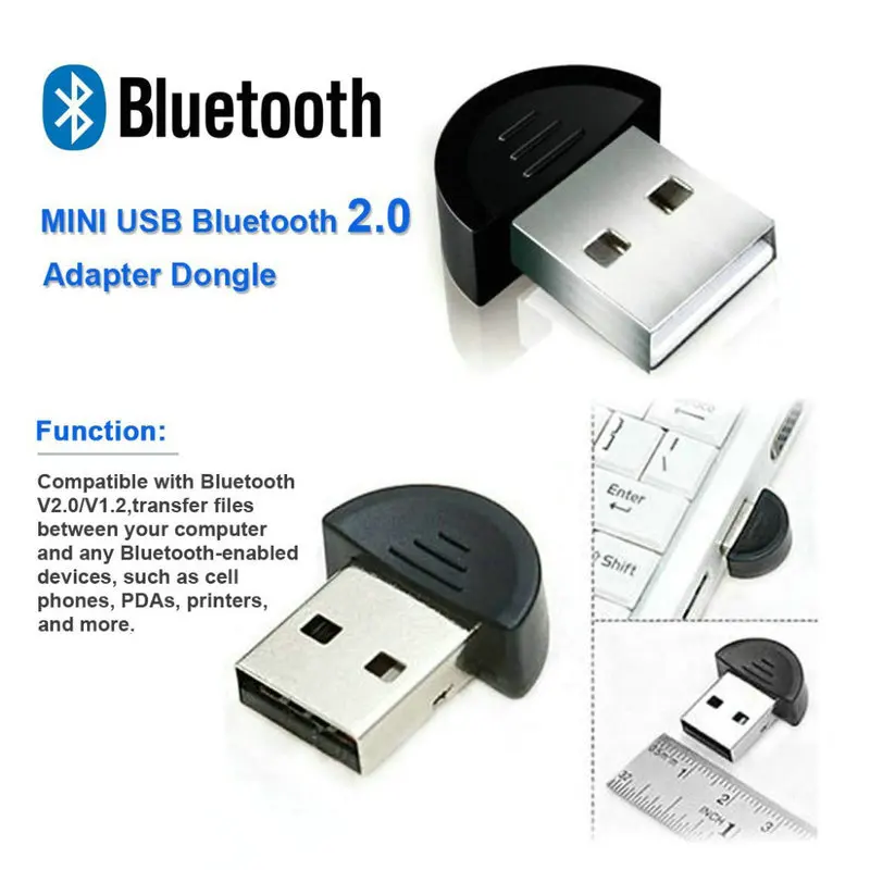 Tikigogo Mini USB Bluetooth 2 0 адаптер ключа для ноутбука Windows Xp Win7 Win 8 10 pc компьютер bluetooth